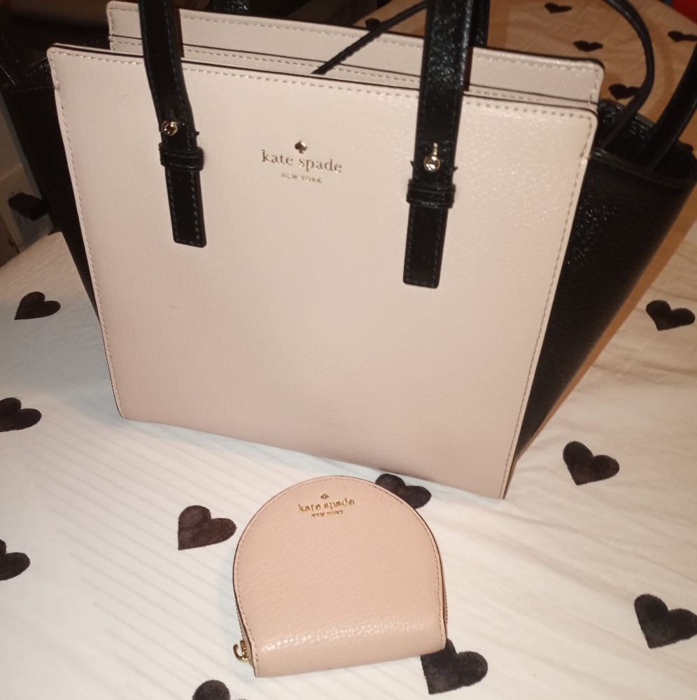 Kate spade black and pink crossbody/handbag/wallet